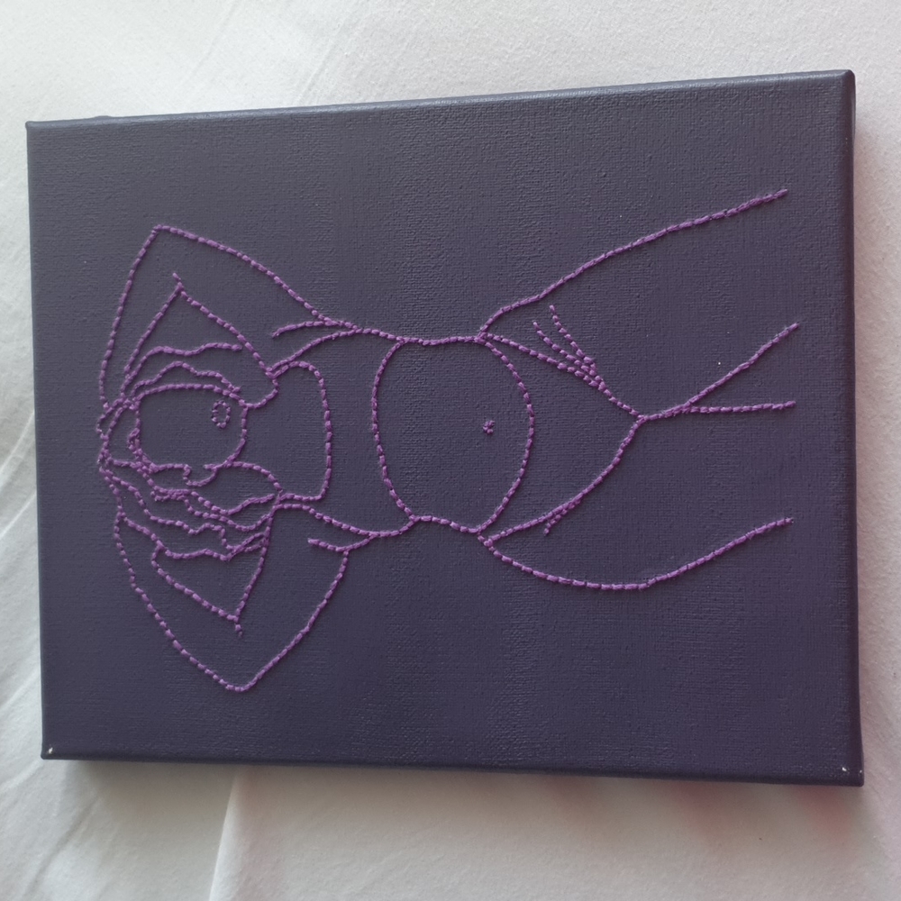Hand embroidered painting - Picture 1 of 4